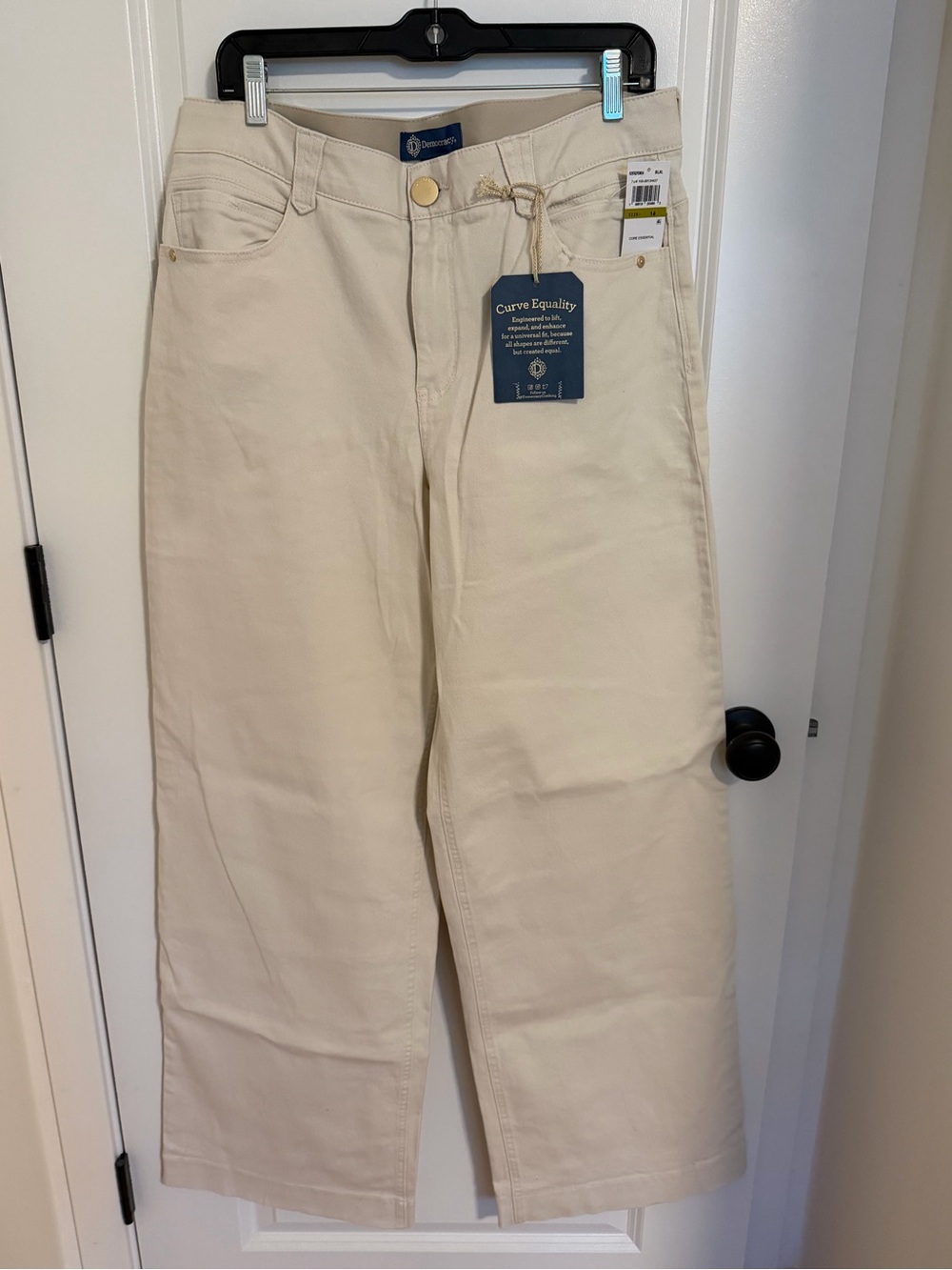 Democracy Ab-solution High-Rise Wide Leg Jeans in Almond sz 14